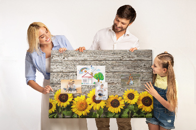 Cork display board Sunflowers