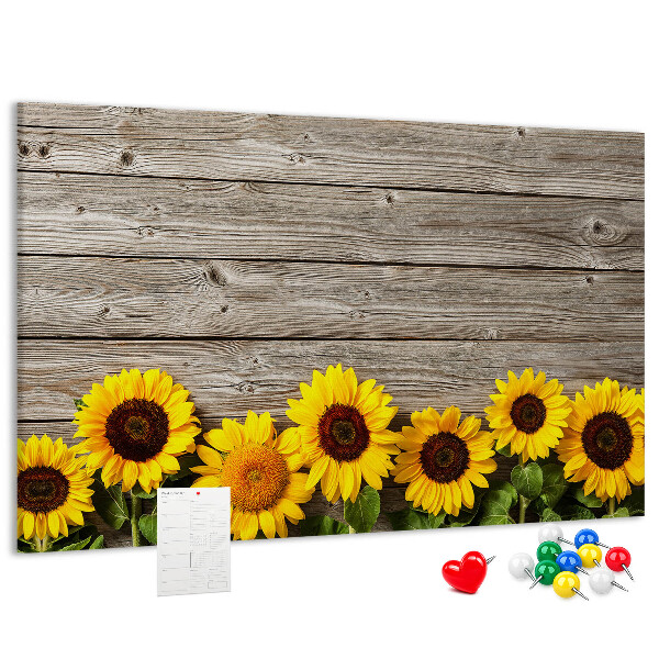 Cork display board Sunflowers