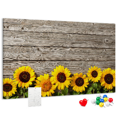 Cork display board Sunflowers