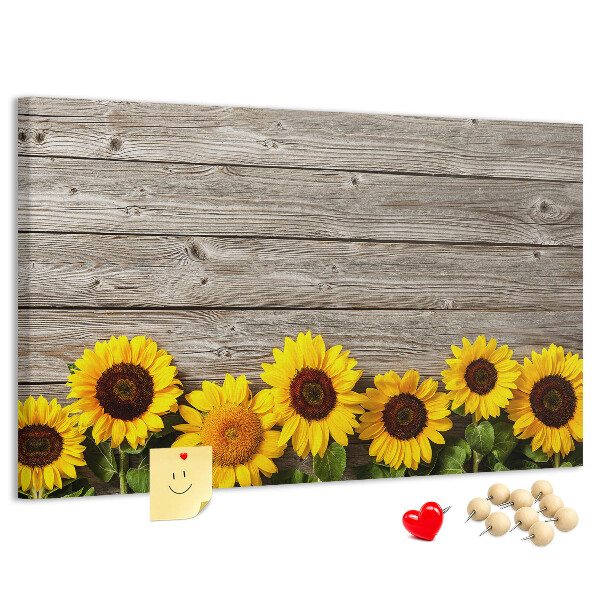 Cork display board Sunflowers