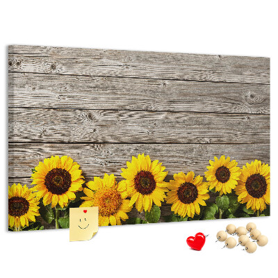 Cork display board Sunflowers