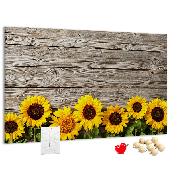 Cork display board Sunflowers