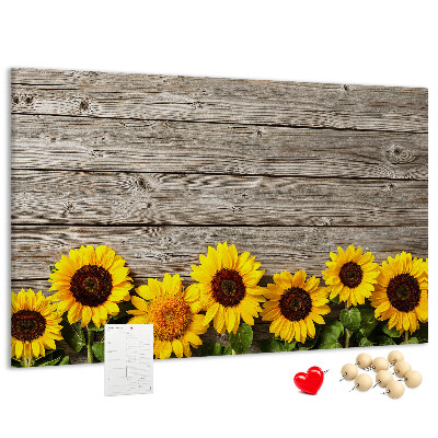 Cork display board Sunflowers