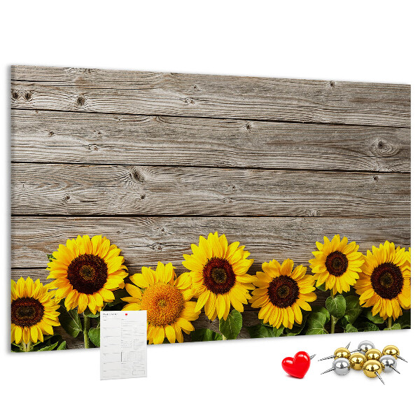 Cork display board Sunflowers