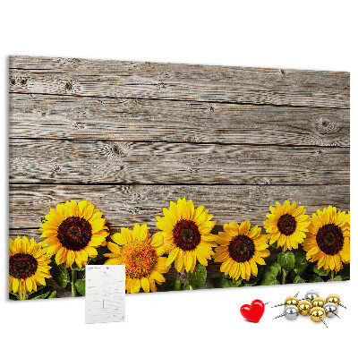 Cork display board Sunflowers