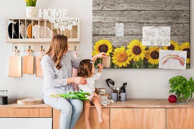 Cork display board Sunflowers