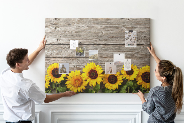 Cork display board Sunflowers