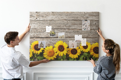 Cork display board Sunflowers