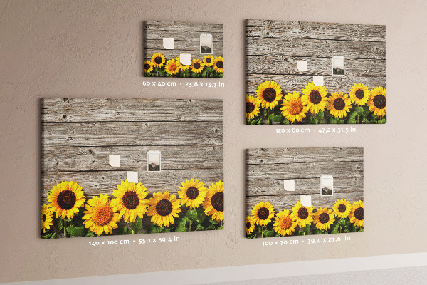 Cork display board Sunflowers