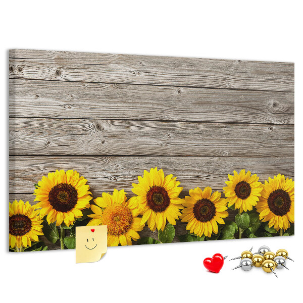 Cork display board Sunflowers