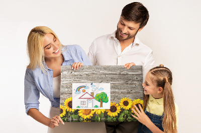 Cork display board Sunflowers