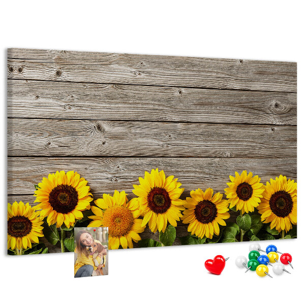 Cork display board Sunflowers