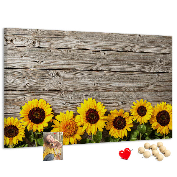 Cork display board Sunflowers