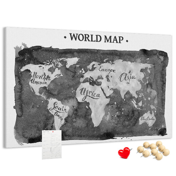 Cork display board Retro world map