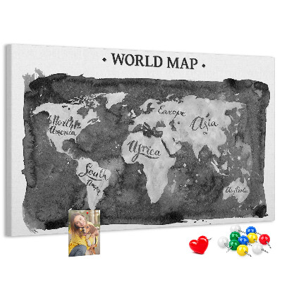 Cork display board Retro world map
