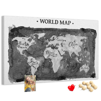 Cork display board Retro world map