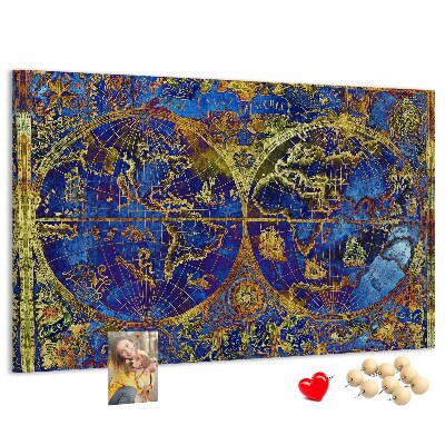Cork board Atlas map