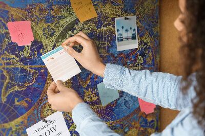 Cork board Atlas map