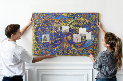 Cork board Atlas map