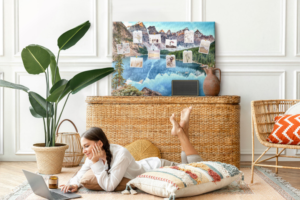 Cork display board Mountain landscape