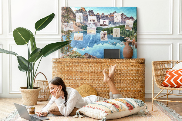 Cork display board Mountain landscape