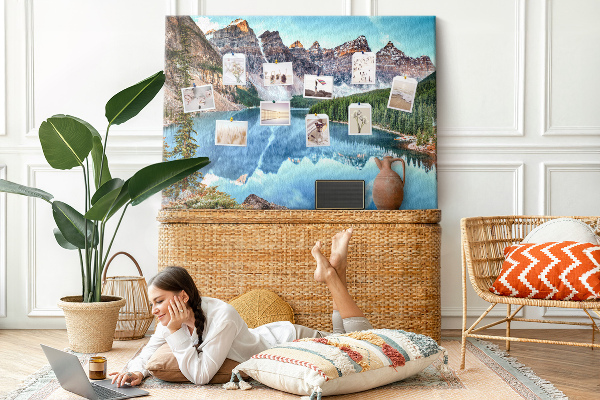 Cork display board Mountain landscape