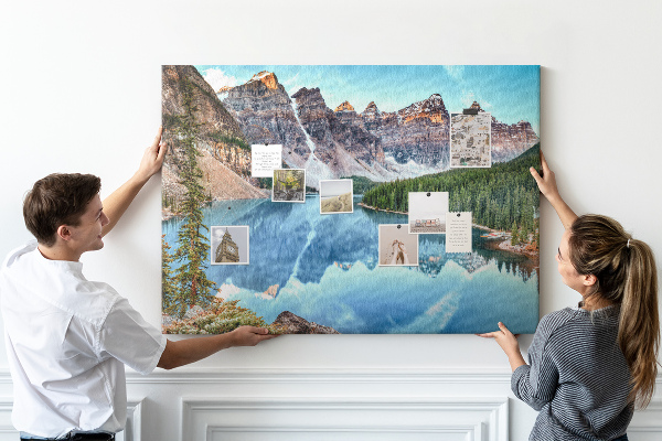 Cork display board Mountain landscape