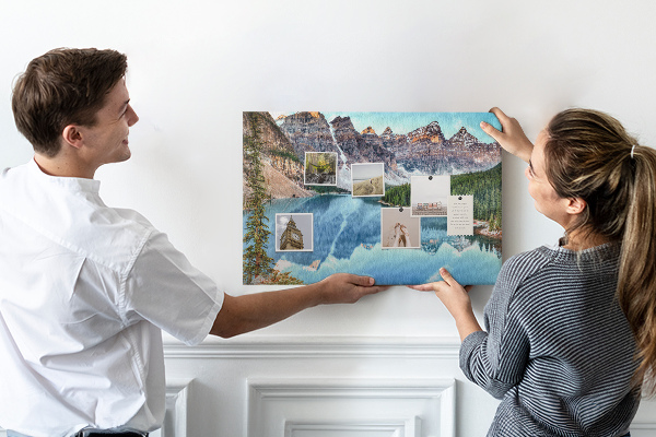 Cork display board Mountain landscape