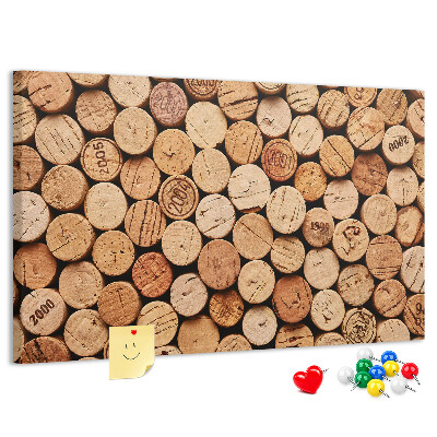 Cork memo board Wooden wine corks
