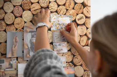 Cork memo board Wooden wine corks