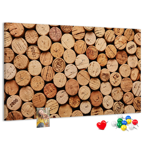 Cork memo board Wooden wine corks