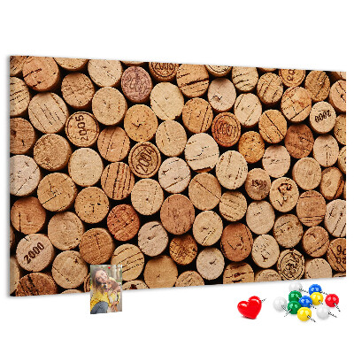 Cork memo board Wooden wine corks