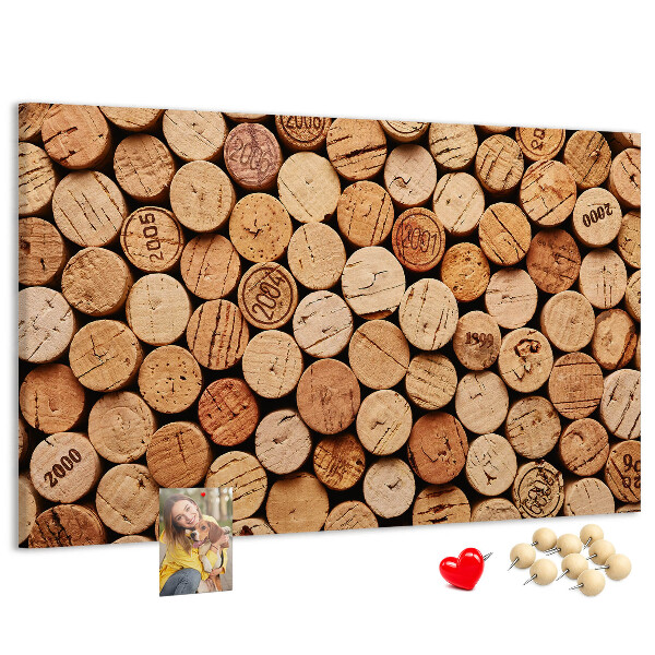 Cork memo board Wooden wine corks