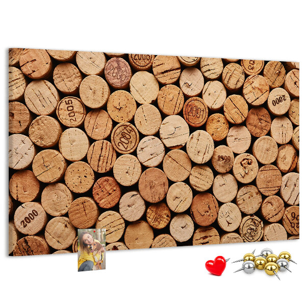 Cork memo board Wooden wine corks