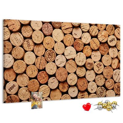 Cork memo board Wooden wine corks