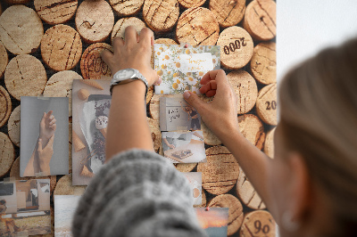 Cork memo board Wooden wine corks