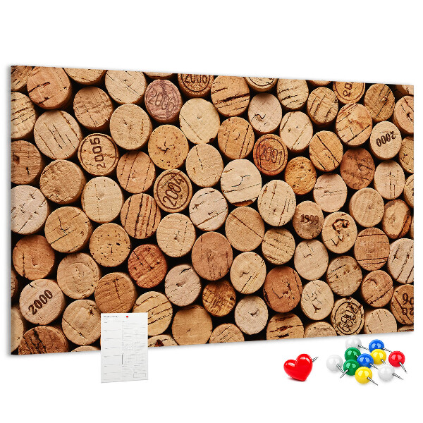Cork memo board Wooden wine corks