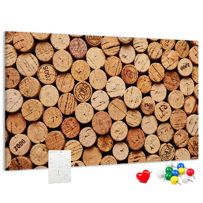 Cork memo board Wooden wine corks