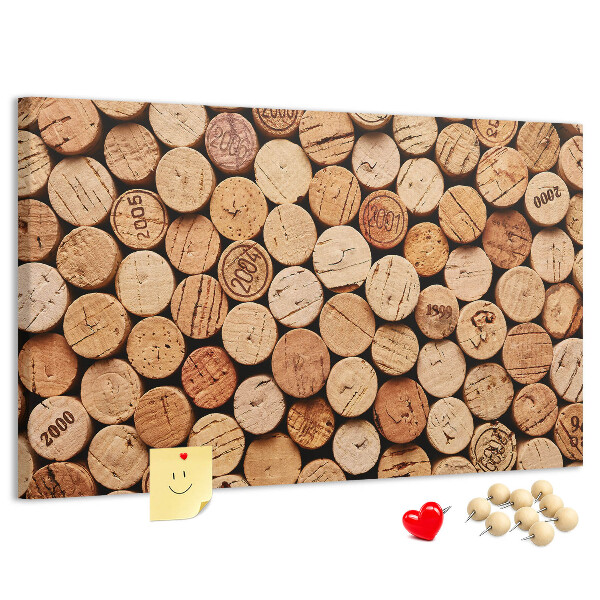 Cork memo board Wooden wine corks