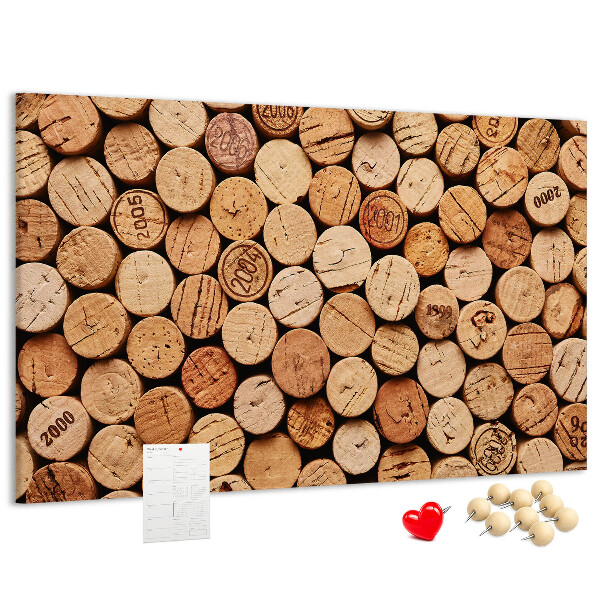 Cork memo board Wooden wine corks