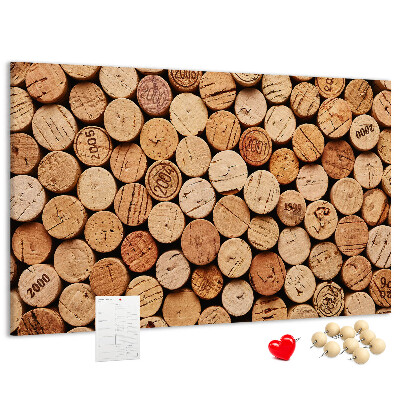 Cork memo board Wooden wine corks