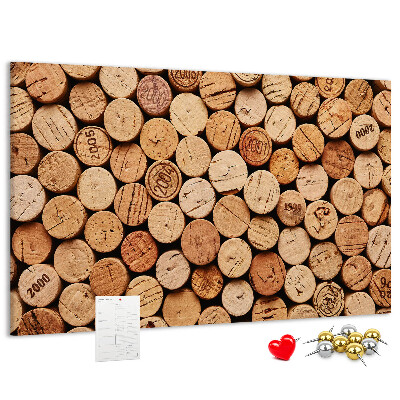 Cork memo board Wooden wine corks