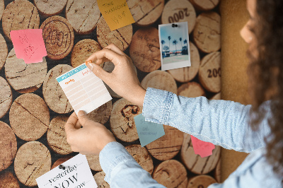 Cork memo board Wooden wine corks