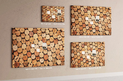 Cork memo board Wooden wine corks