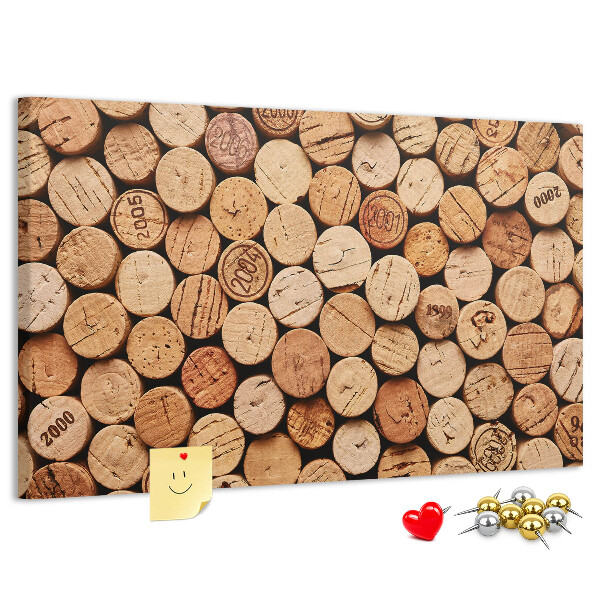 Cork memo board Wooden wine corks