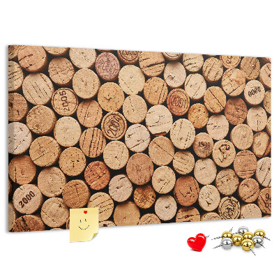 Cork memo board Wooden wine corks