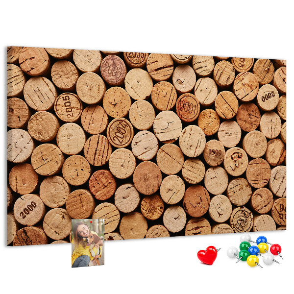 Cork memo board Wooden wine corks
