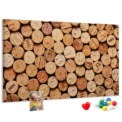 Cork memo board Wooden wine corks