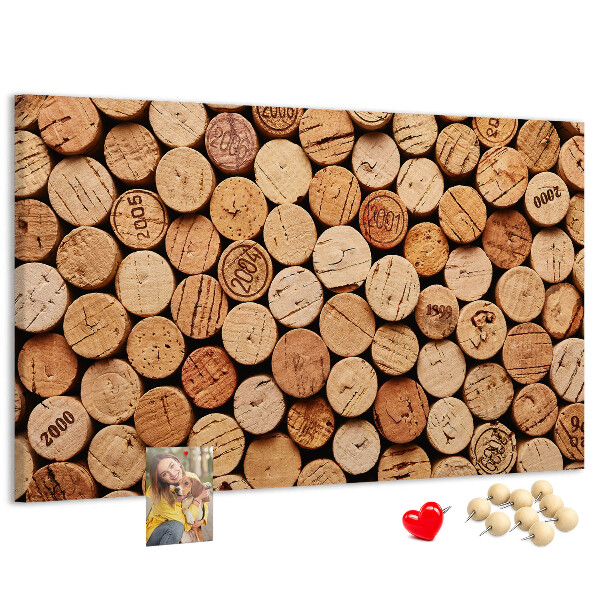 Cork memo board Wooden wine corks