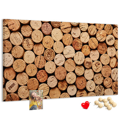 Cork memo board Wooden wine corks